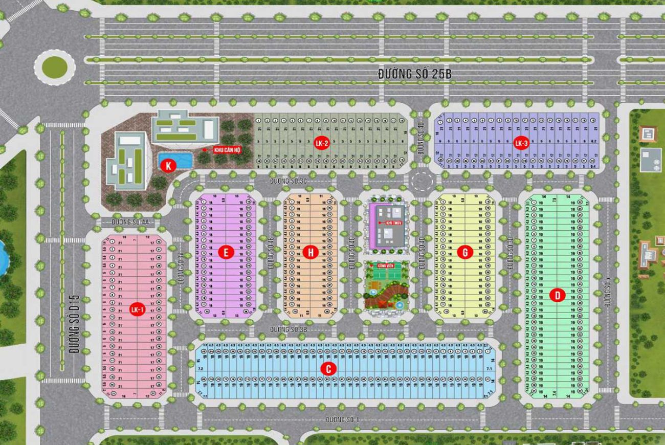 Mặt bằng The Centre House Nhơn Trạch