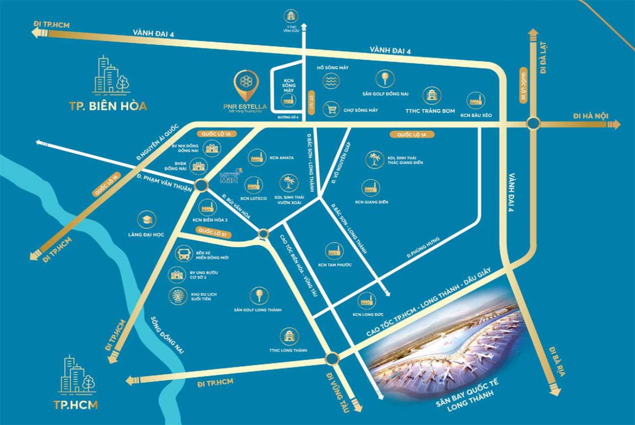 Vị trí chiến lược PNR Estella Trảng Bom