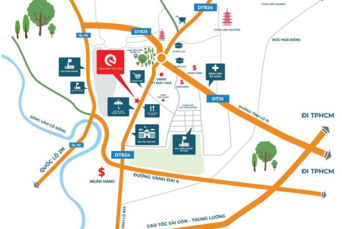 Vị trí Tân Tạo Shopping Street Long An