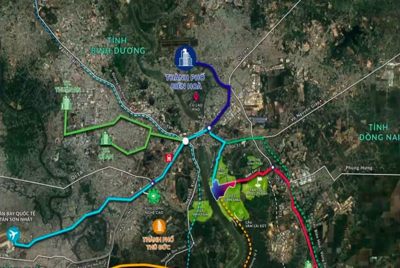 Vị trí dự án Izumi City Đồng Nai