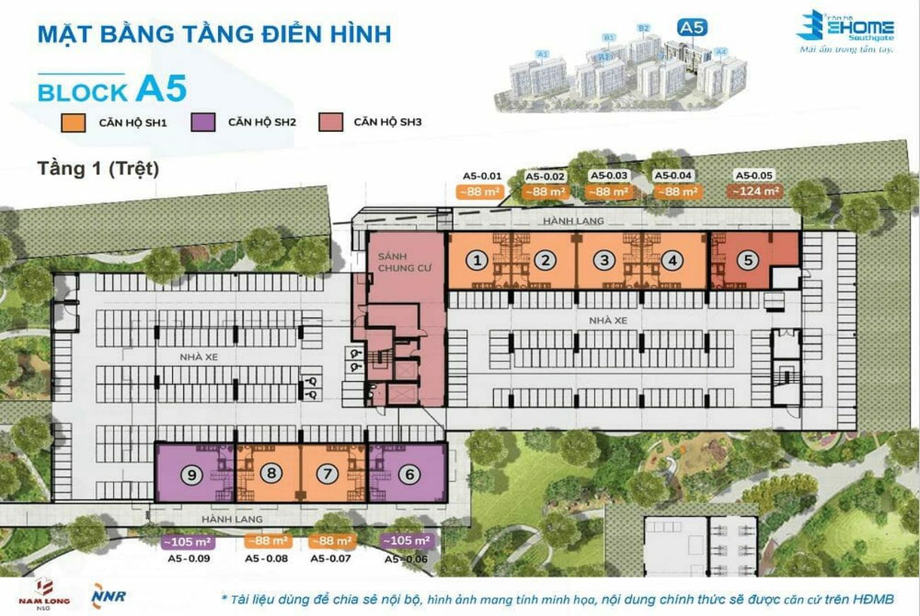 Mặt bằng Ehome Southgate
