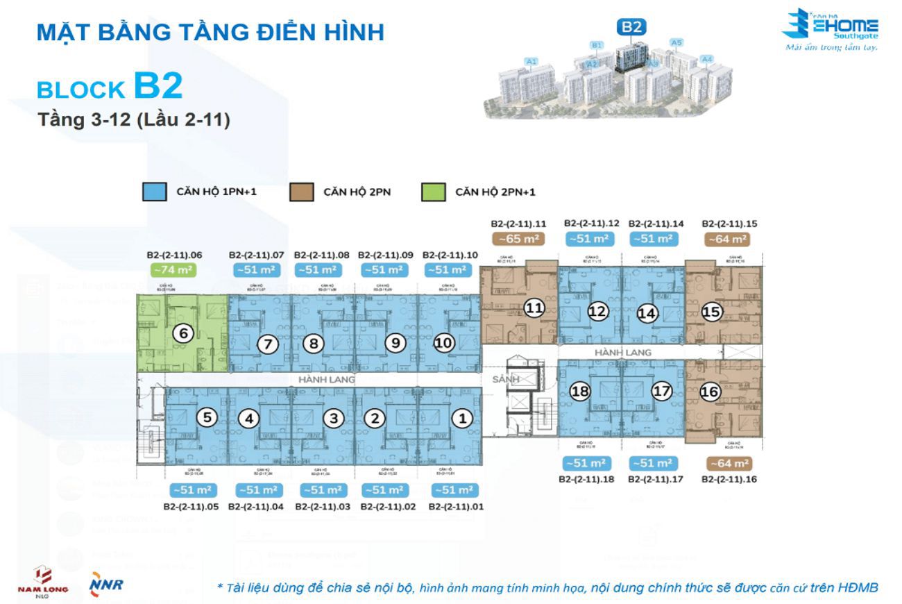 Mặt bằng Ehome Southgate