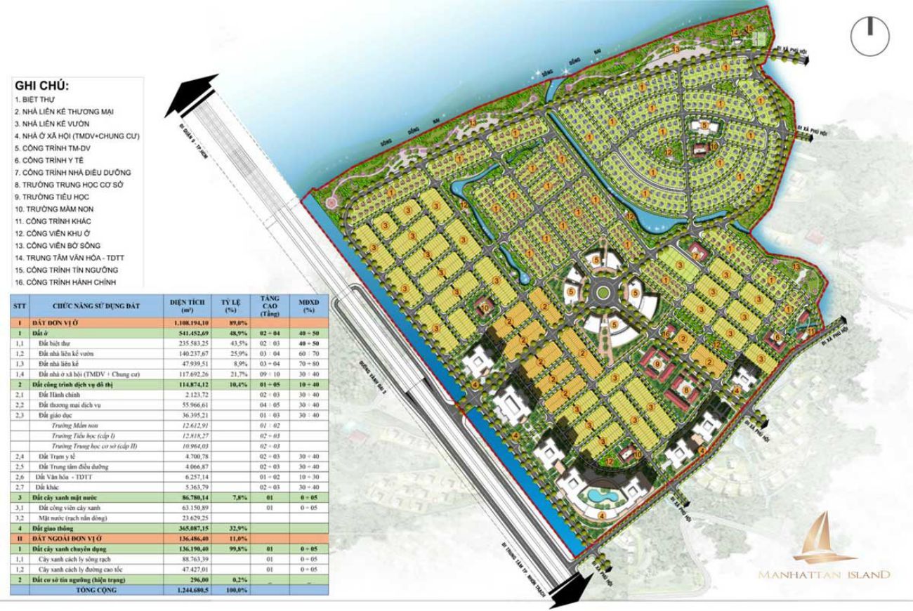 Mặt bằng Manhattan Island Nhơn Trạch Đồng Nai