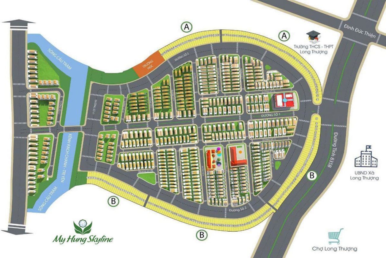 Mặt bằng Mỹ Hưng Skyline Long An