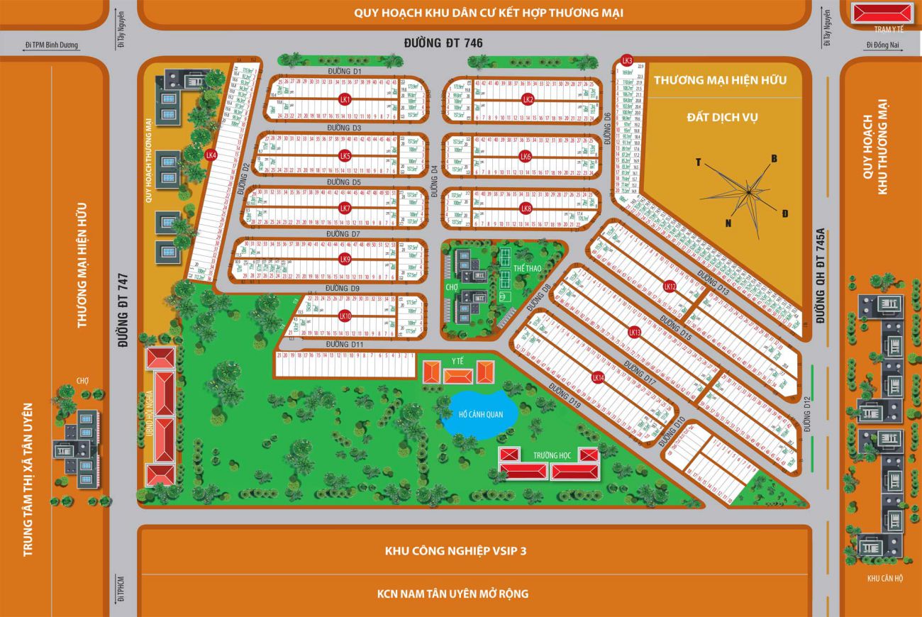 Mặt bằng Victory City Tân Uyên