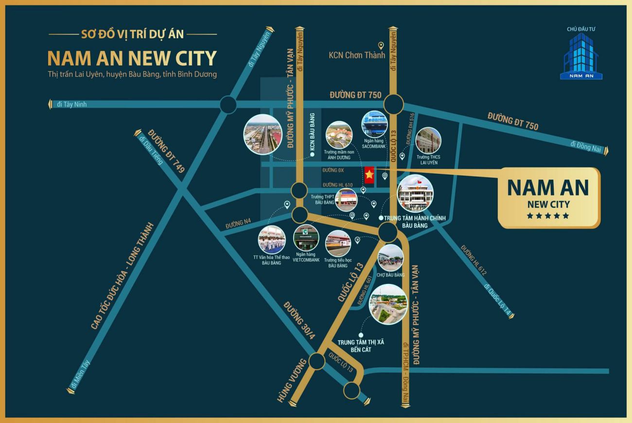 Vị trí Nam An New City Bình Dương