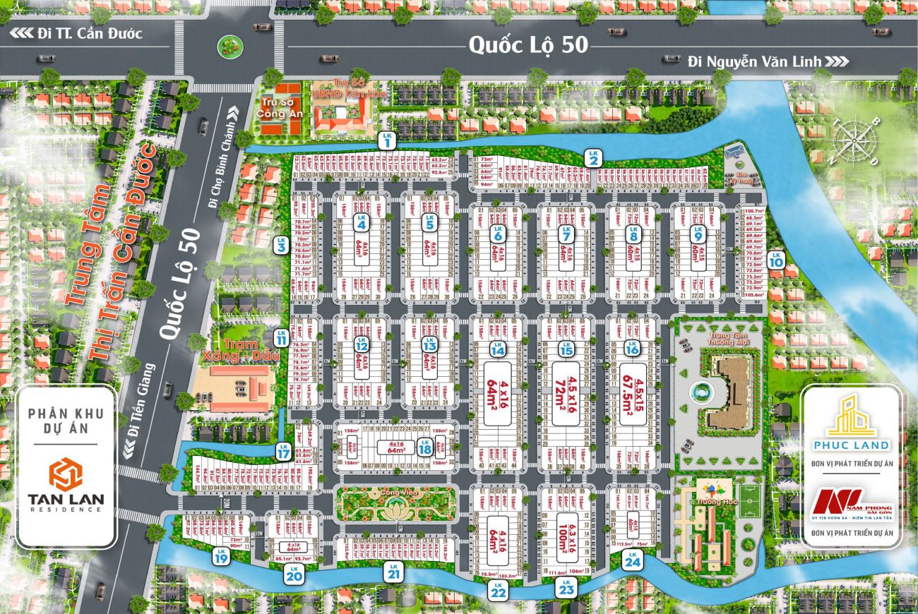 Mặt bằng Tân Lân Residence Long An