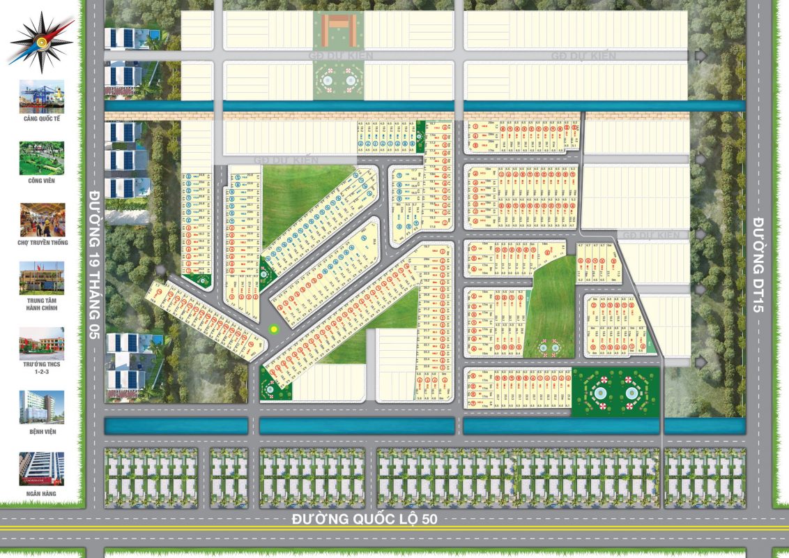 Mặt bằng Tân Lân Riverside Long An