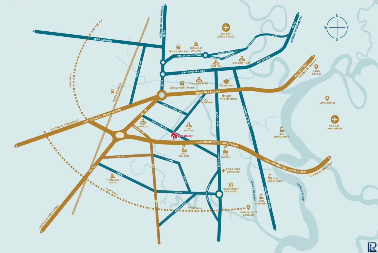 Vị trí chiến lược The Sol City Sài Gòn