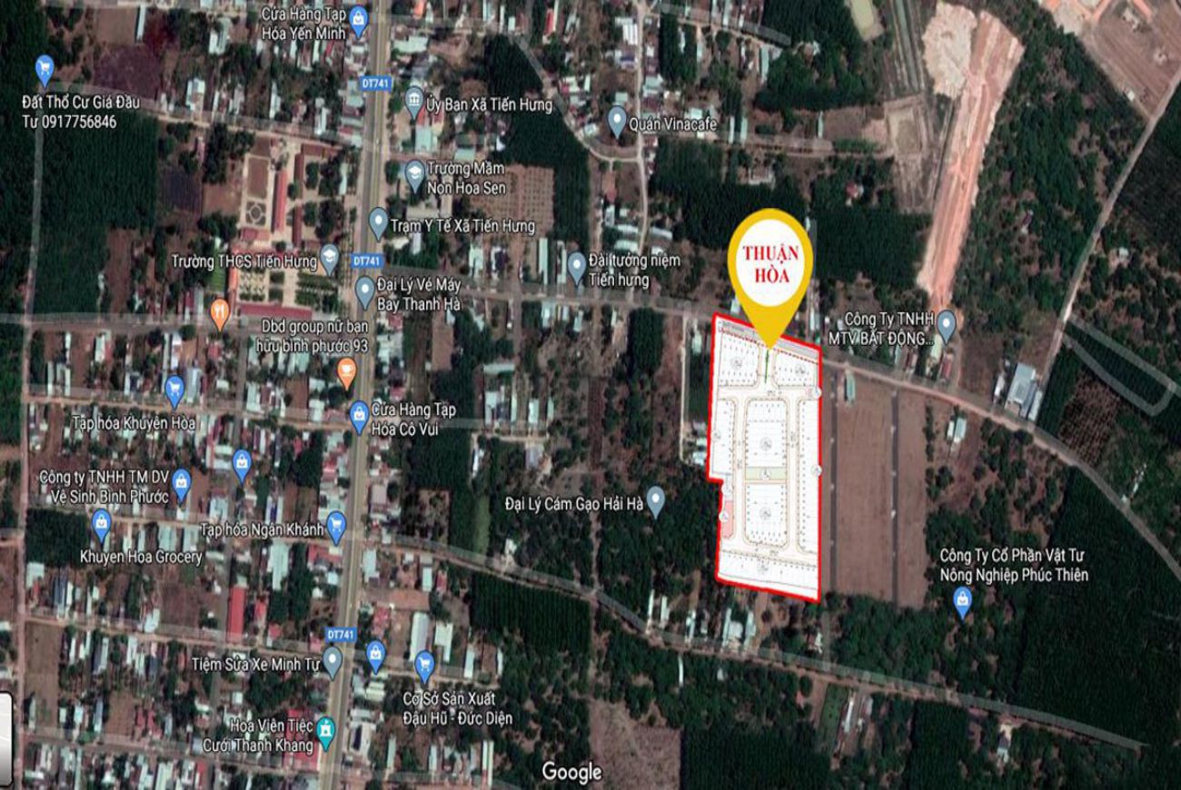 Vị trí Thuận Hoà Lucky Home Bình Phước