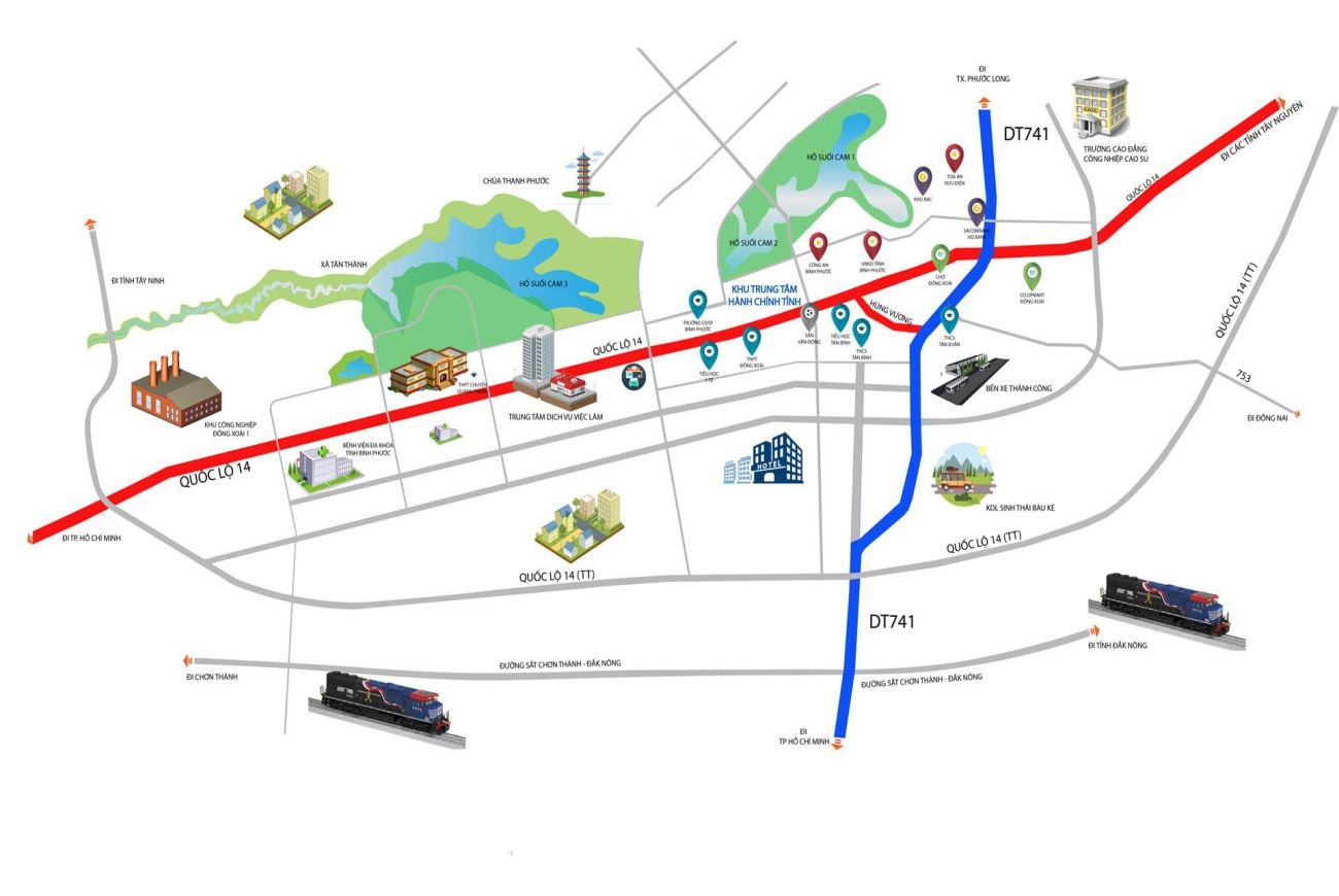 Vị trí dự án WonderHome Đồng Xoài