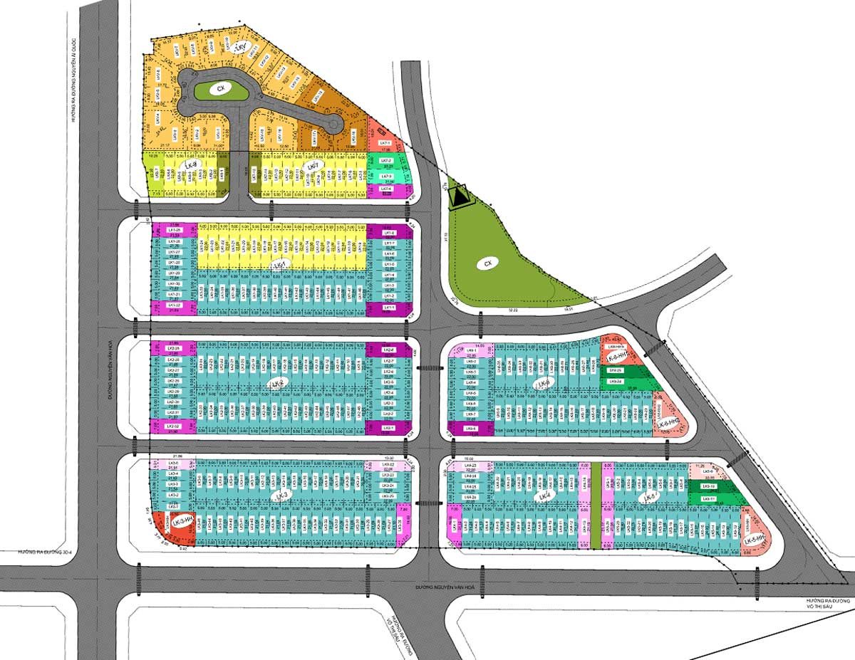 Mặt bằng Văn Hoa Villas Đồng Nai