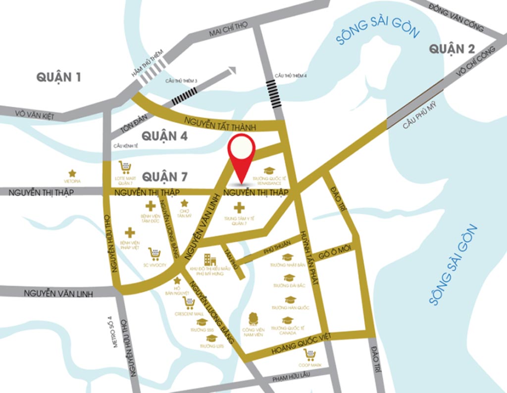 Vị trí dự án The Blue Star Quận 7