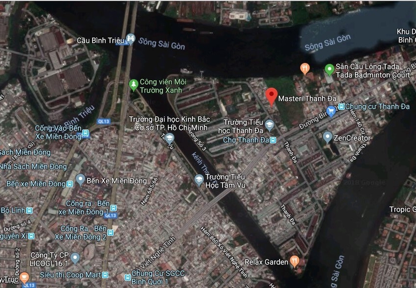 Vị trí dự án Masteri Thanh Đa Peninsula