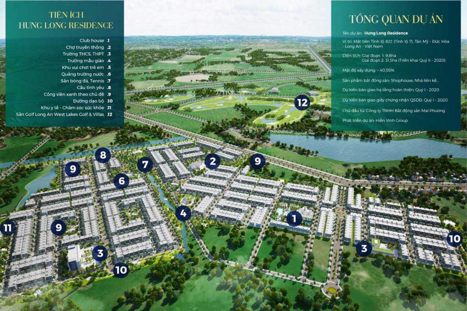 Thông tin chi tiết về Dự án Hưng Long Residence Long An