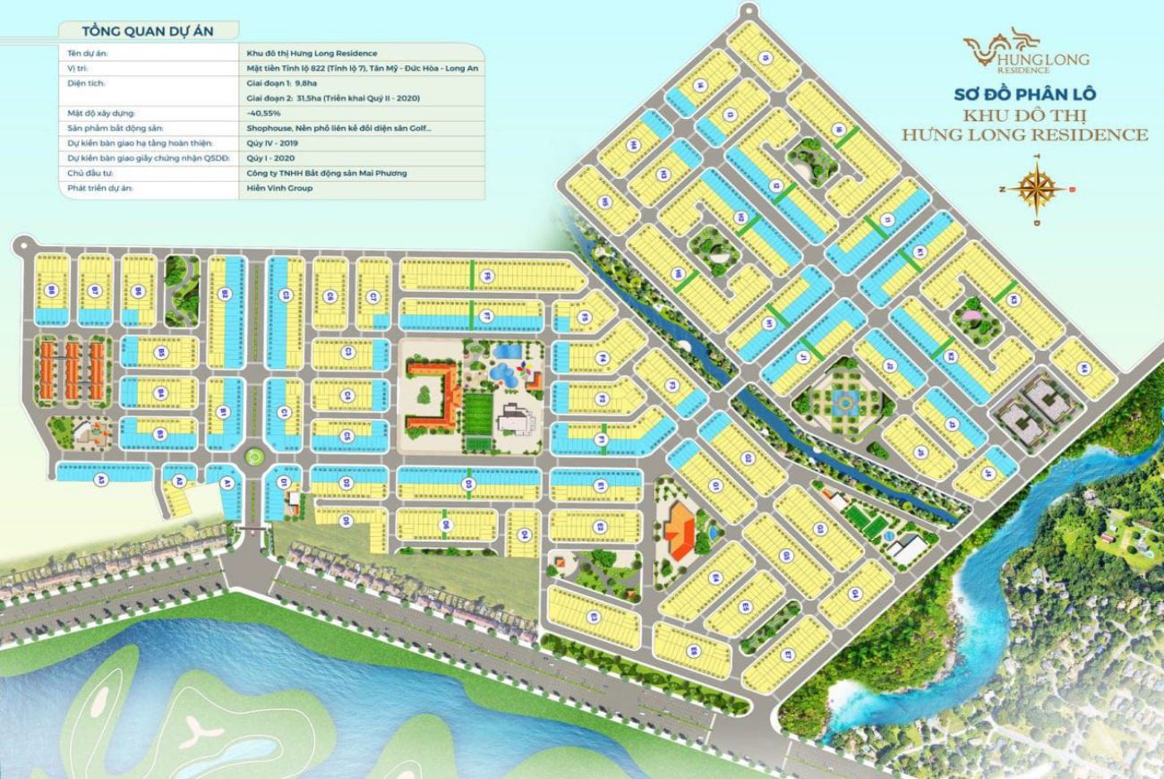 Mặt bằng Hưng Long Residence Long An