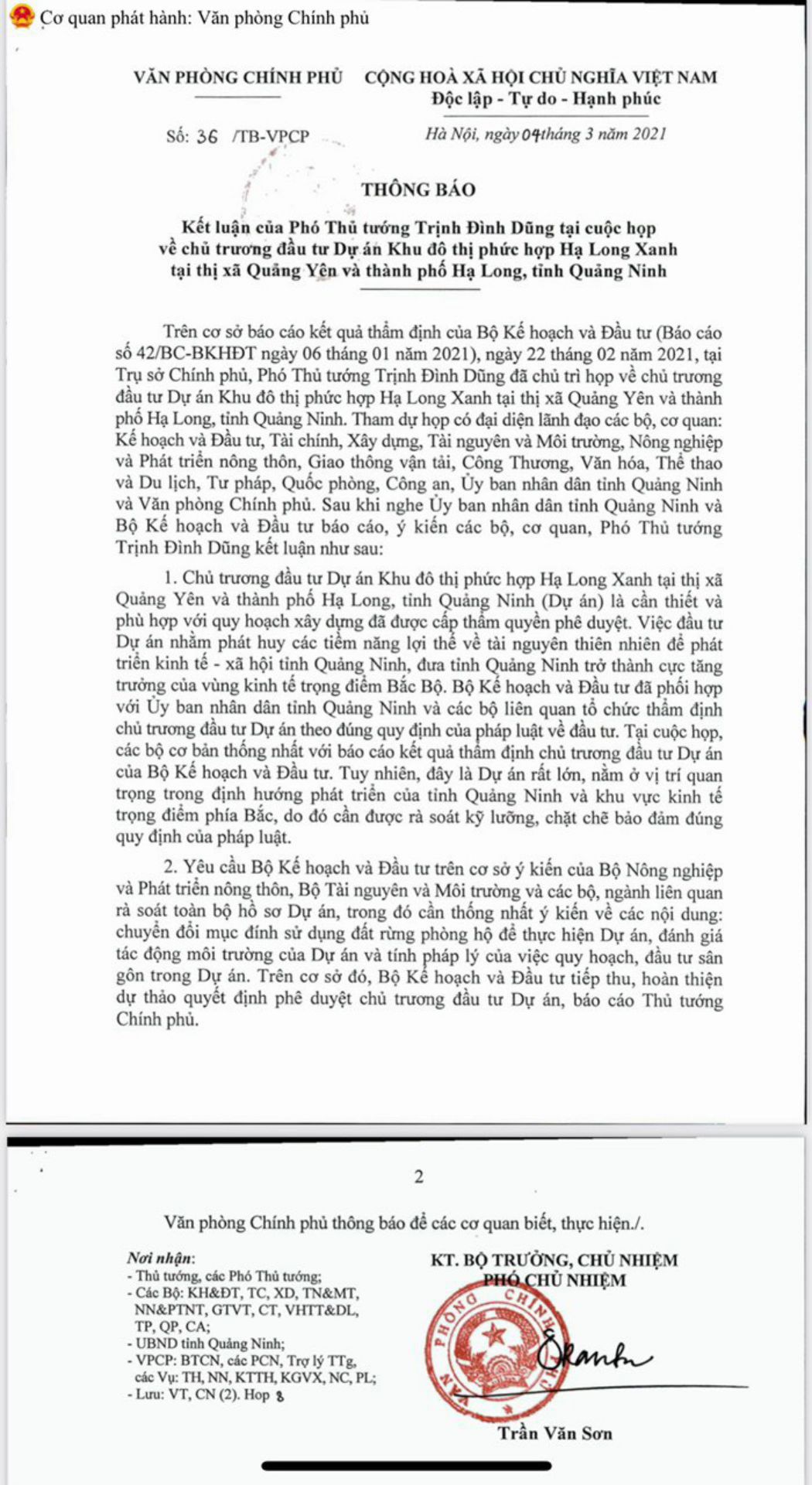 Pháp lý đầy đủ dự án Vinhomes Hạ Long Xanh Quảng Ninh