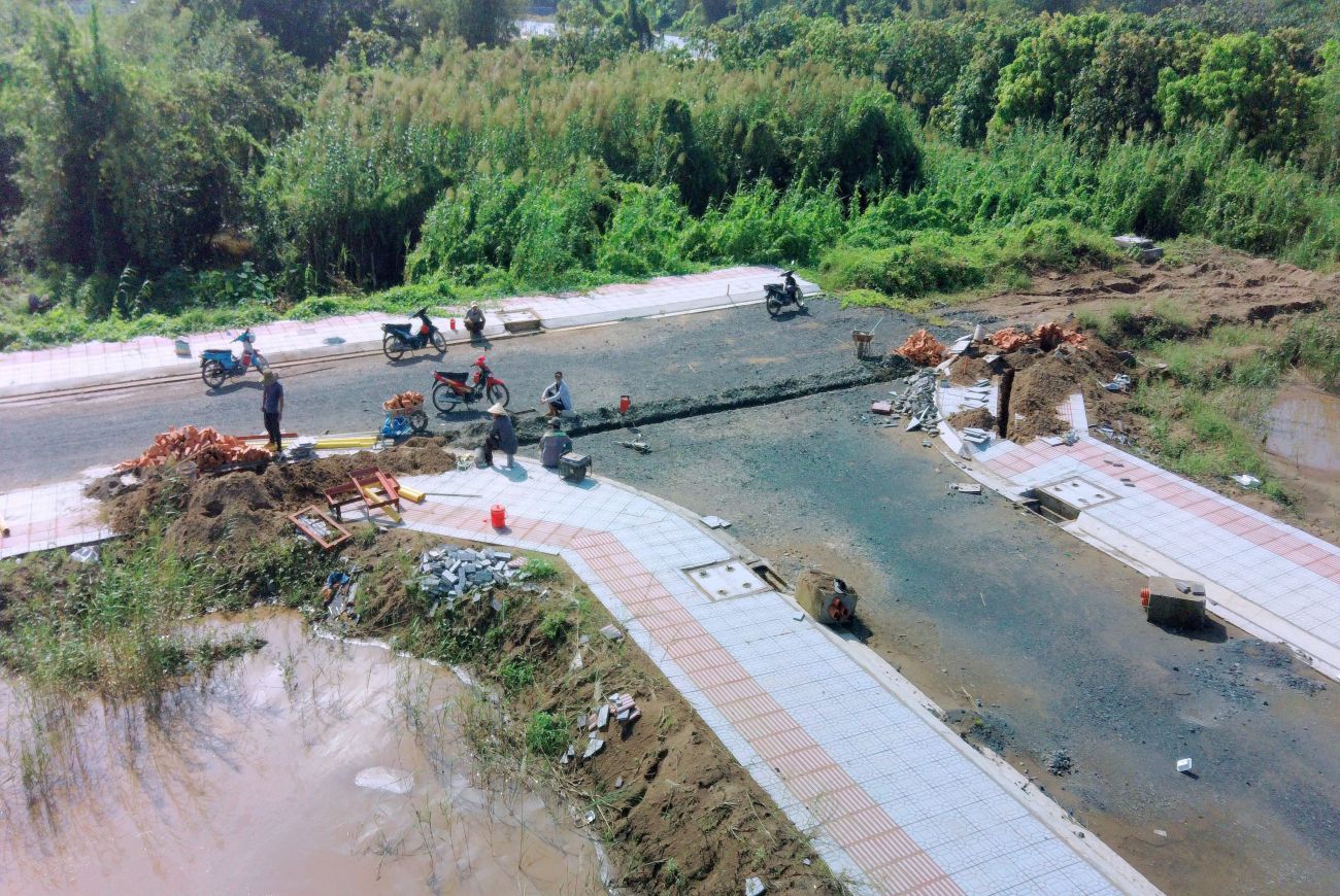 Tiến độ xây dựng Cồn Khương Diamond City tháng 12/2021