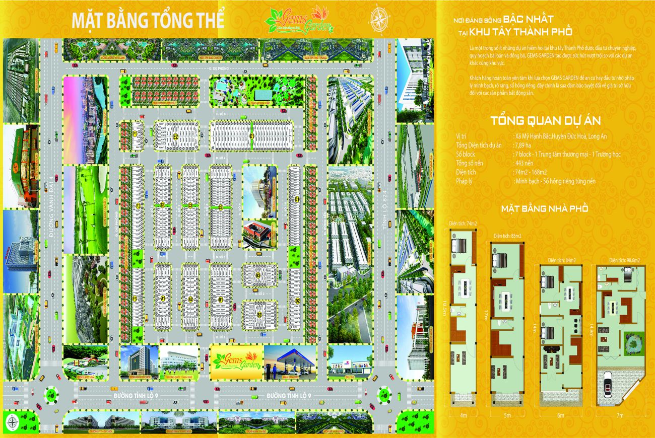 Mặt bằng Gems Garden Long An