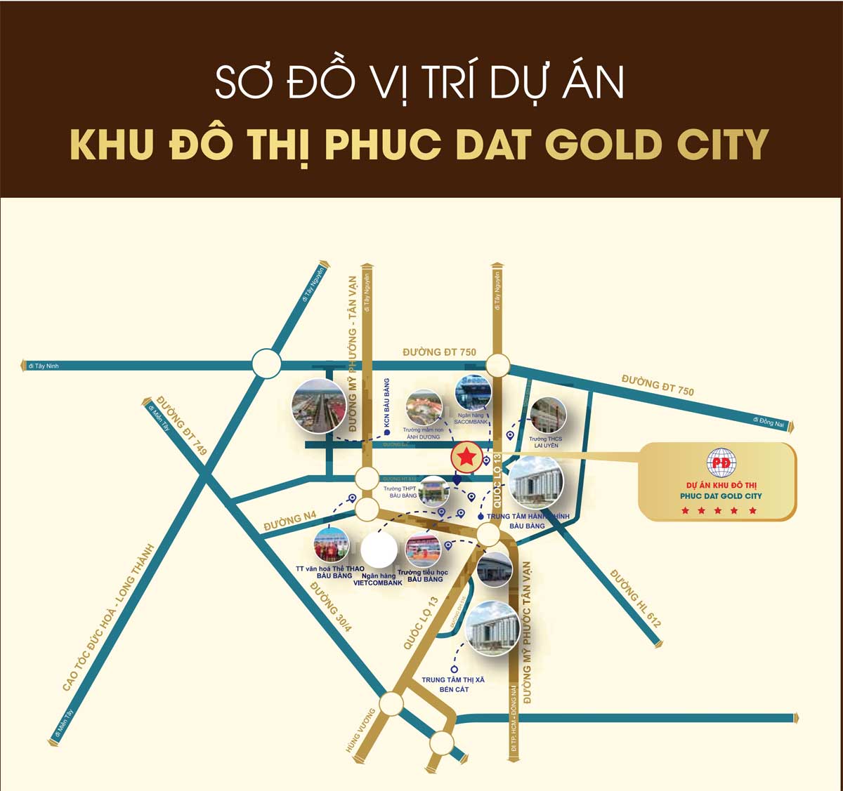 Vị trí dự án Phúc Đạt Gold City
