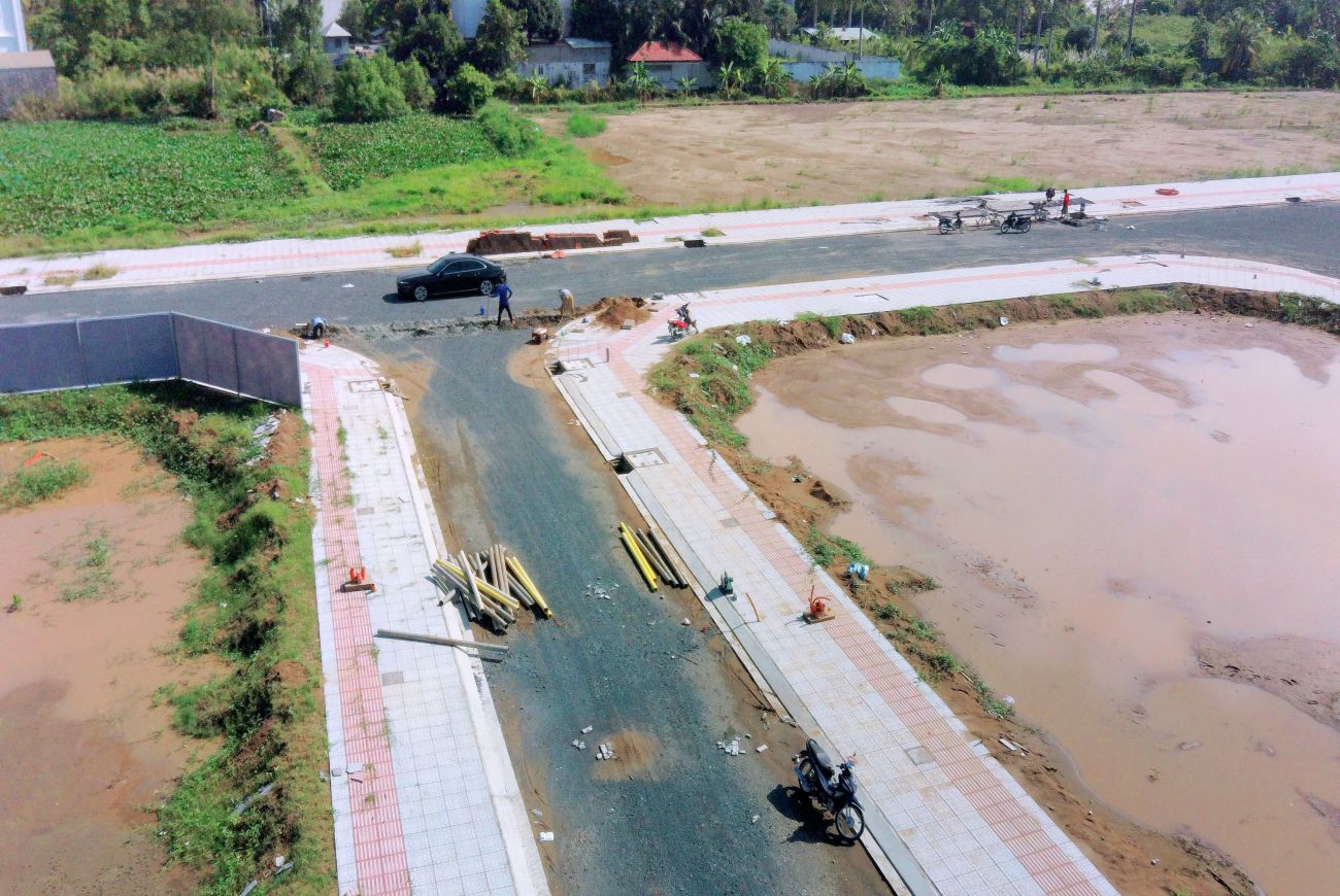 Tiến độ xây dựng Cồn Khương Diamond City tháng 12/2021