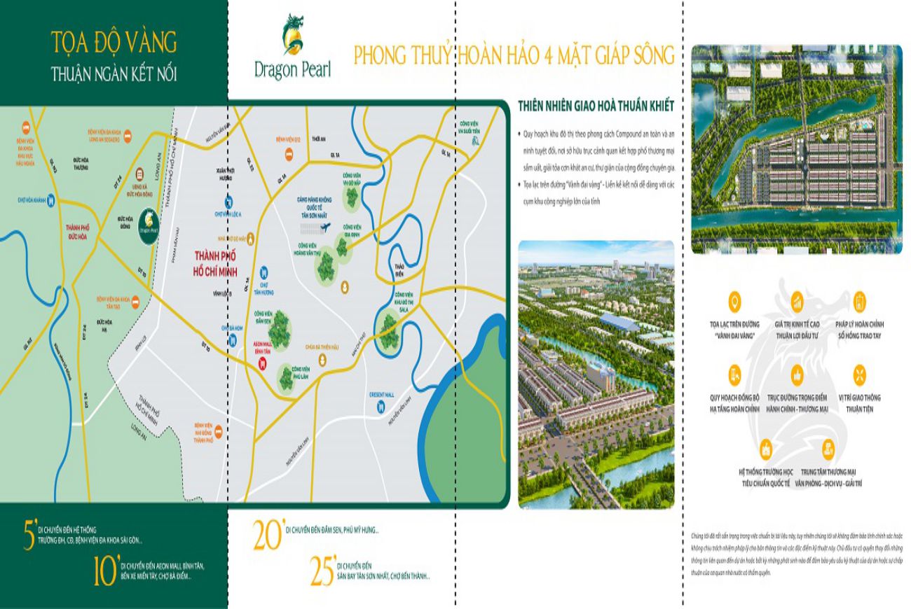 Vị trí chiến lược và tiềm năng hạ tầng tại Dragon Pearl Đức Hòa Long An