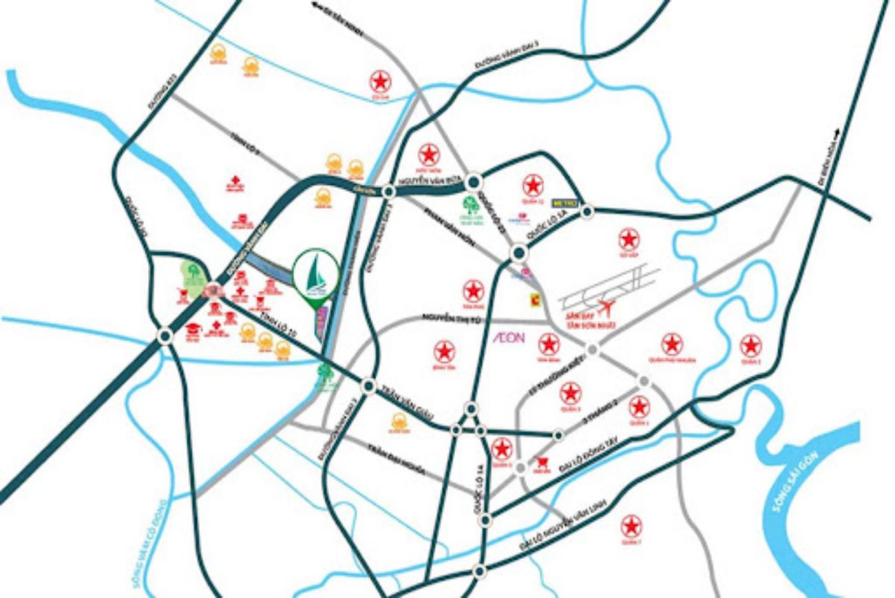 Vị trí chiến lược và tiềm năng hạ tầng tại Dragon Pearl Đức Hòa Long An