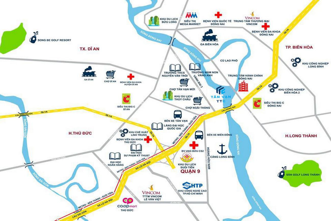 Vị trí dự án Centria Island Đồng Nai