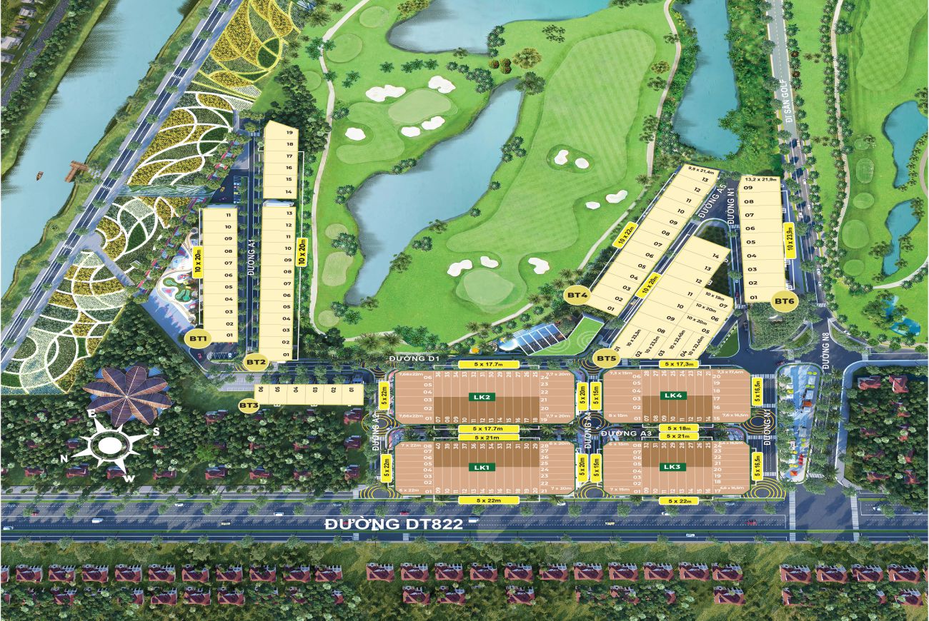 Mặt bằng Green Center