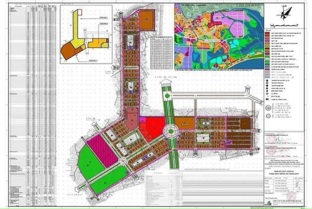 Mặt bằng phân lô của Vinhomes Golden Avenue Móng Cái