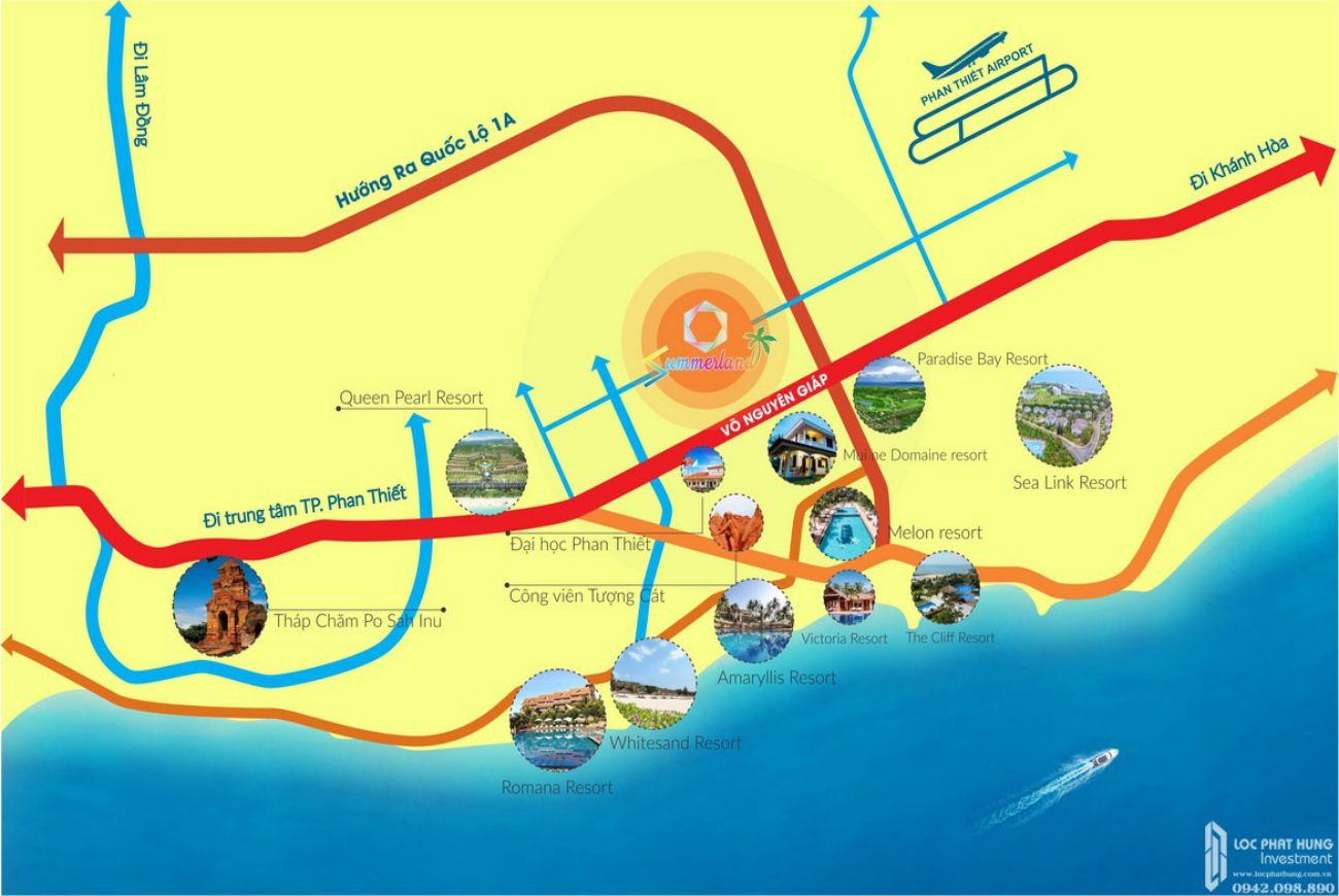 Vị trí chiến lược và đắc địa tại nhà phố Summerland Mũi Né