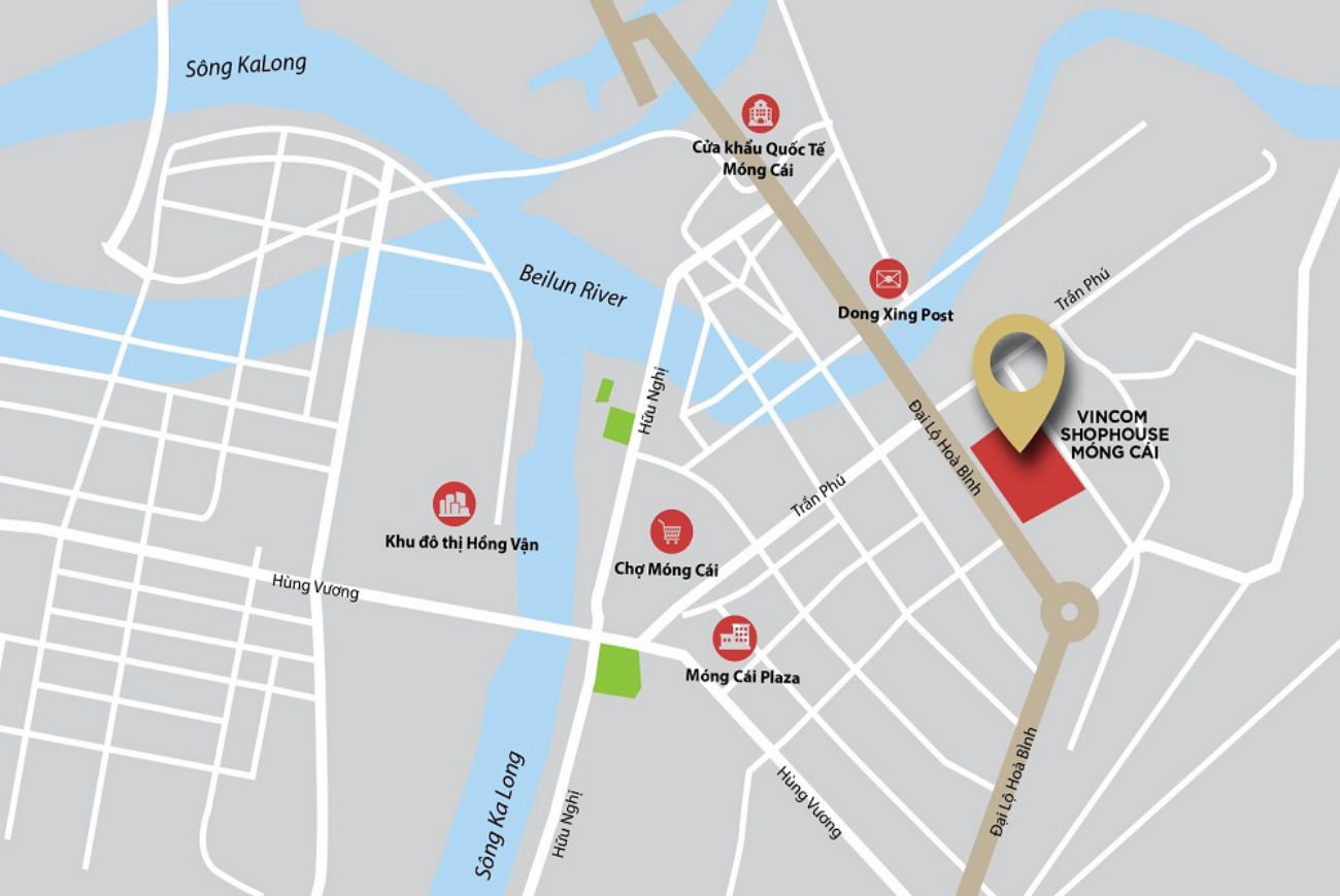 Vị trí Vinhomes Golden Avenue Móng Cái