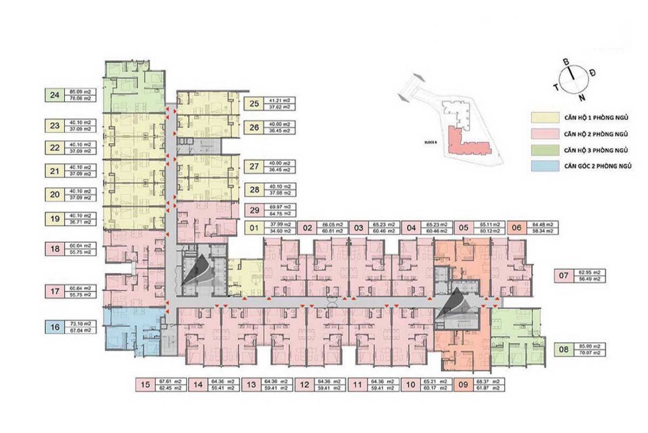 Mặt bằng phân lô của Inter Stella