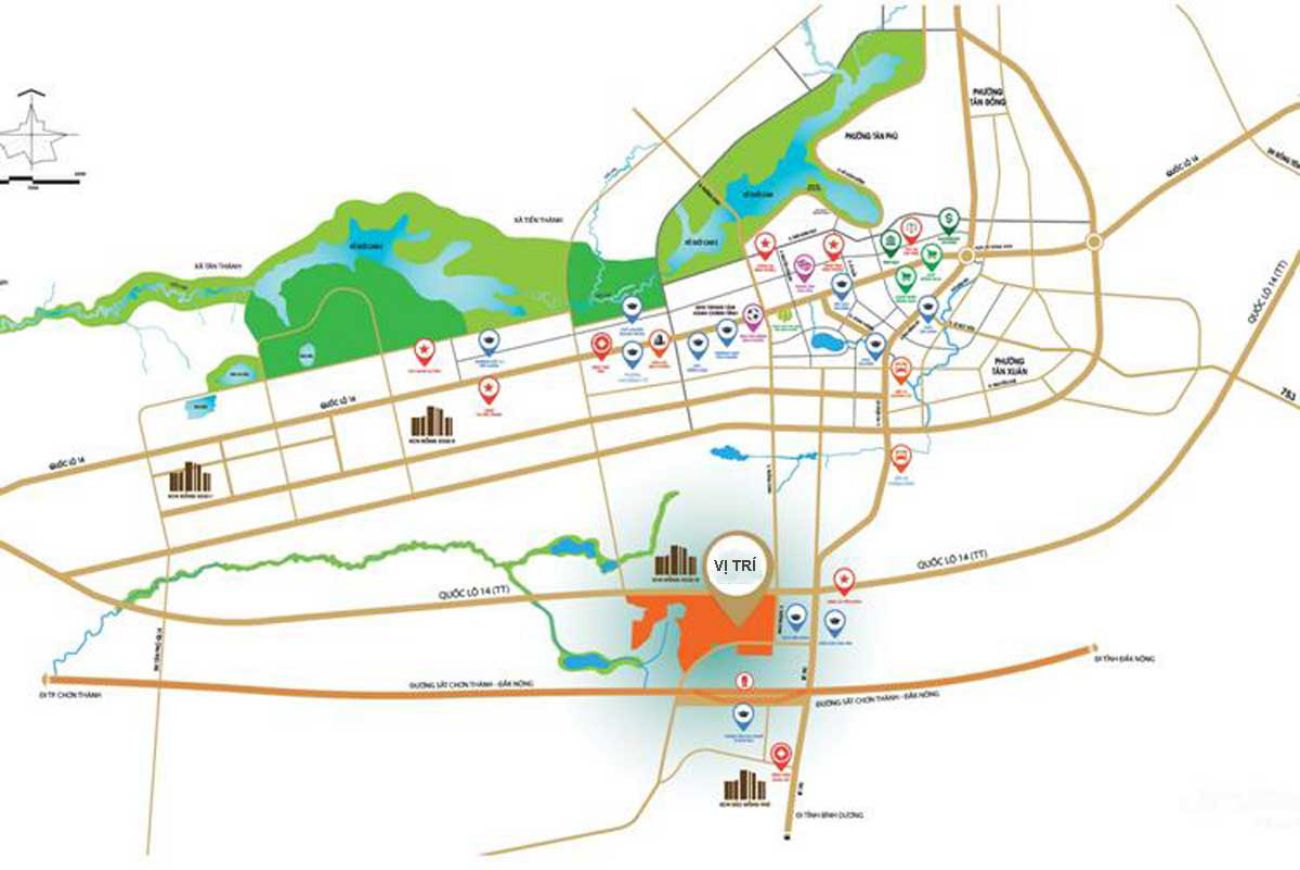 Vị trí dự án Cát Tường Phú Thành