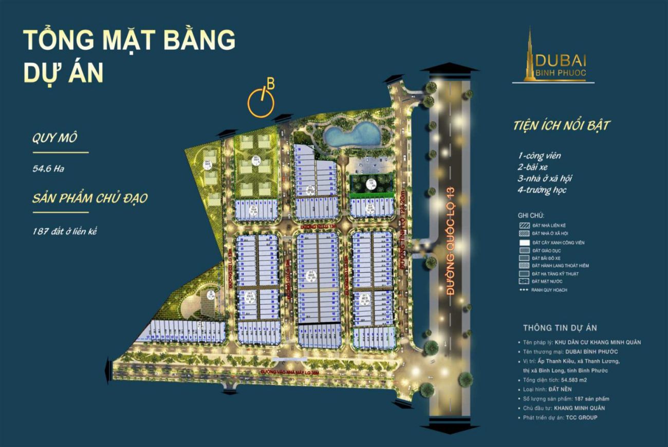 Mặt bằng Dubai Bình Phước