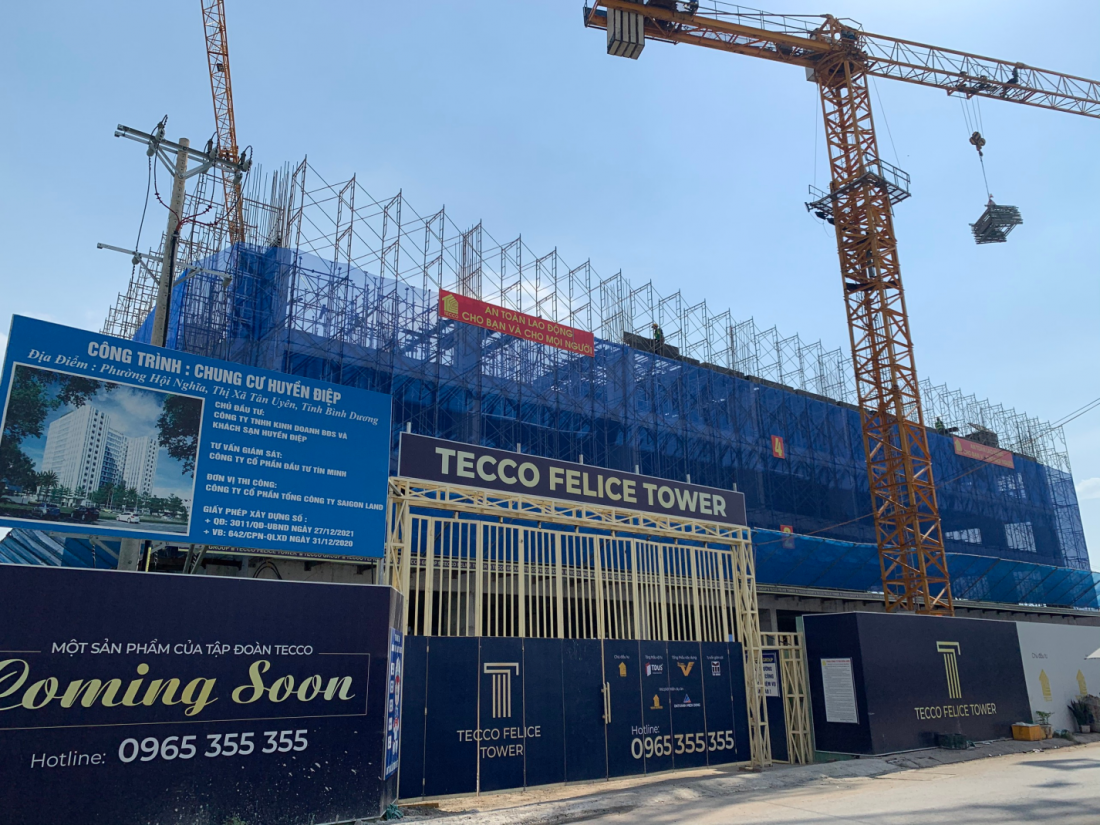 Tiến độ xây dựng khu dân cư Tecco Felice Tower
