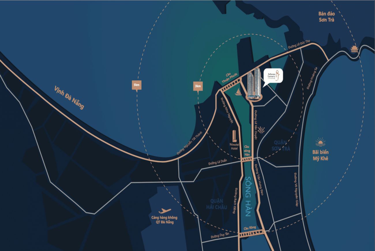 Vị trí chiến lược The Muse Đà Nẵng