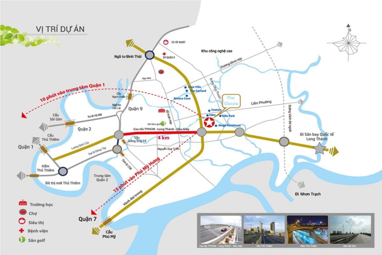 Vị trí chiến lược The Classia Quận 9