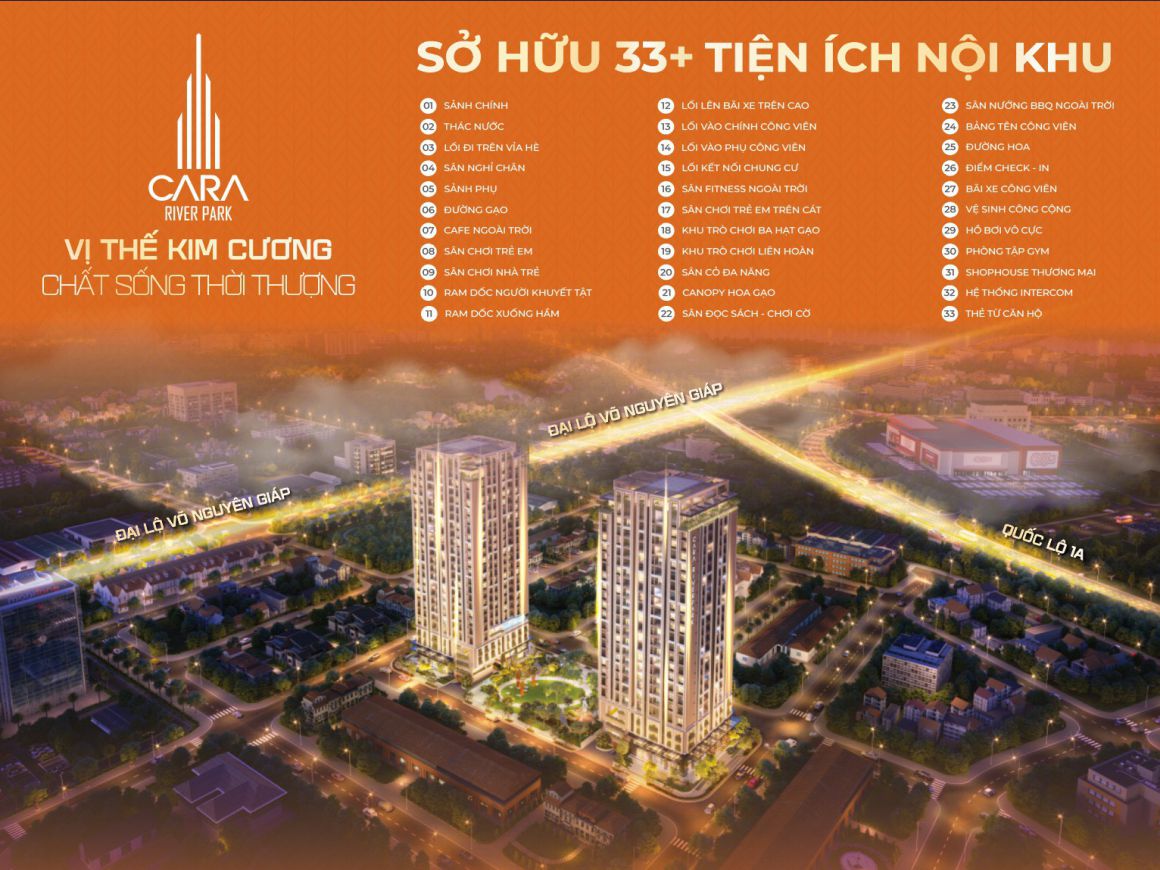 Tiện ích đẳng cấp của Chung cư cao cấp Cara River Park