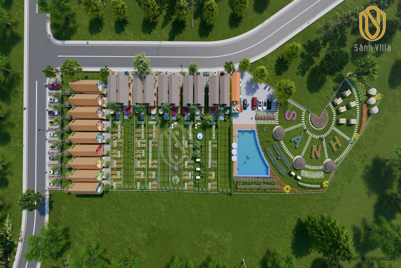 Mặt bằng Sành Villa Bảo Lộc
