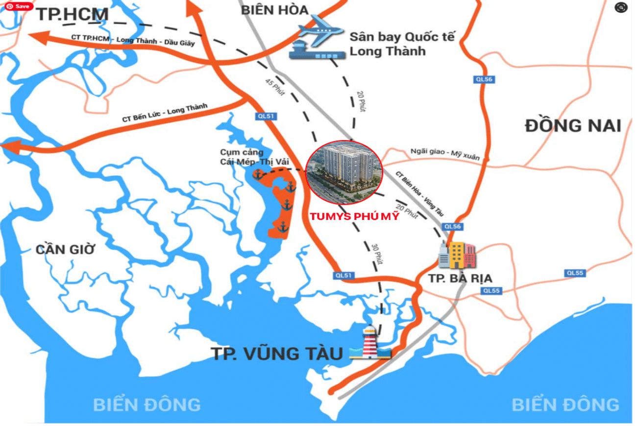 Vị trí chiến lược Tumys Homes Phú Mỹ