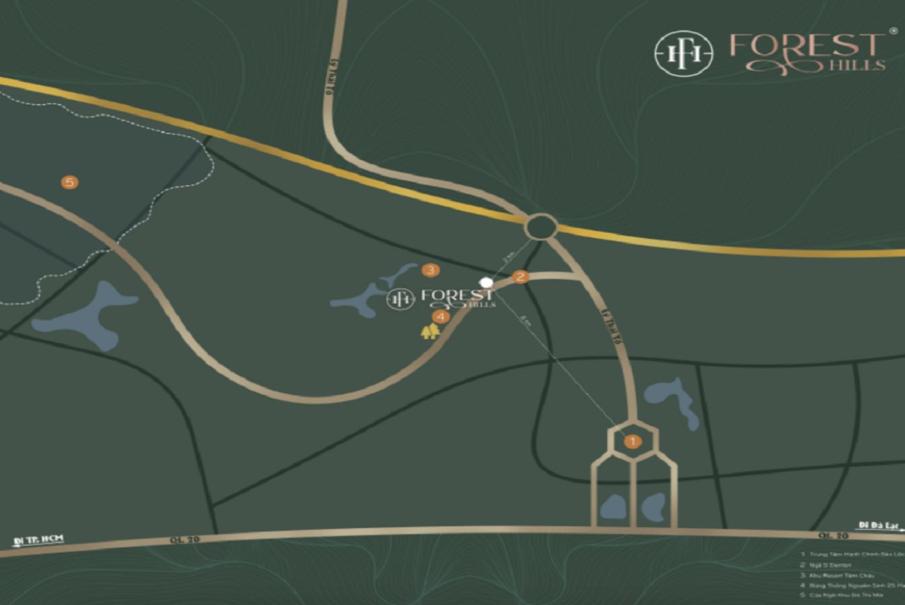 Vị trí chiến lược Forest Hills Bảo Lộc