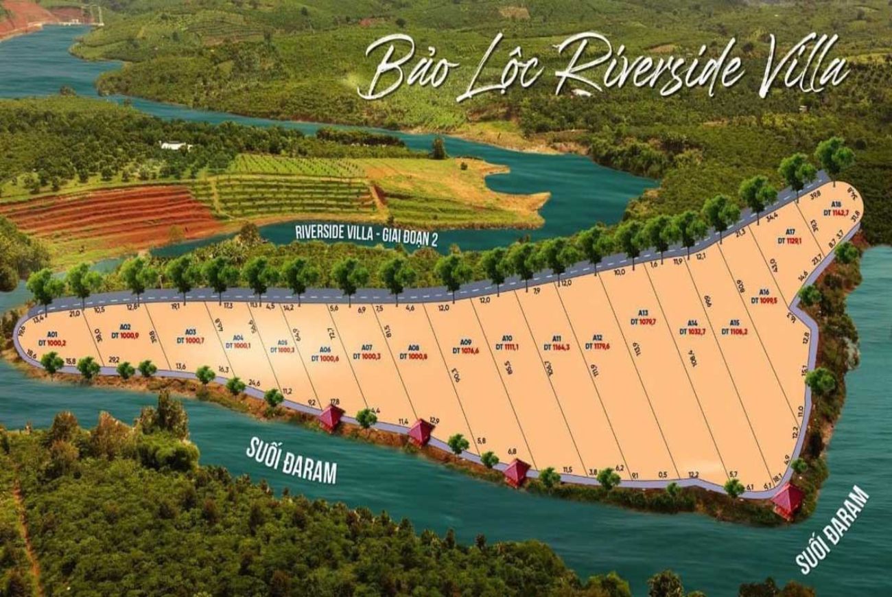 Mặt bằng Bảo Lộc Riverside Villa