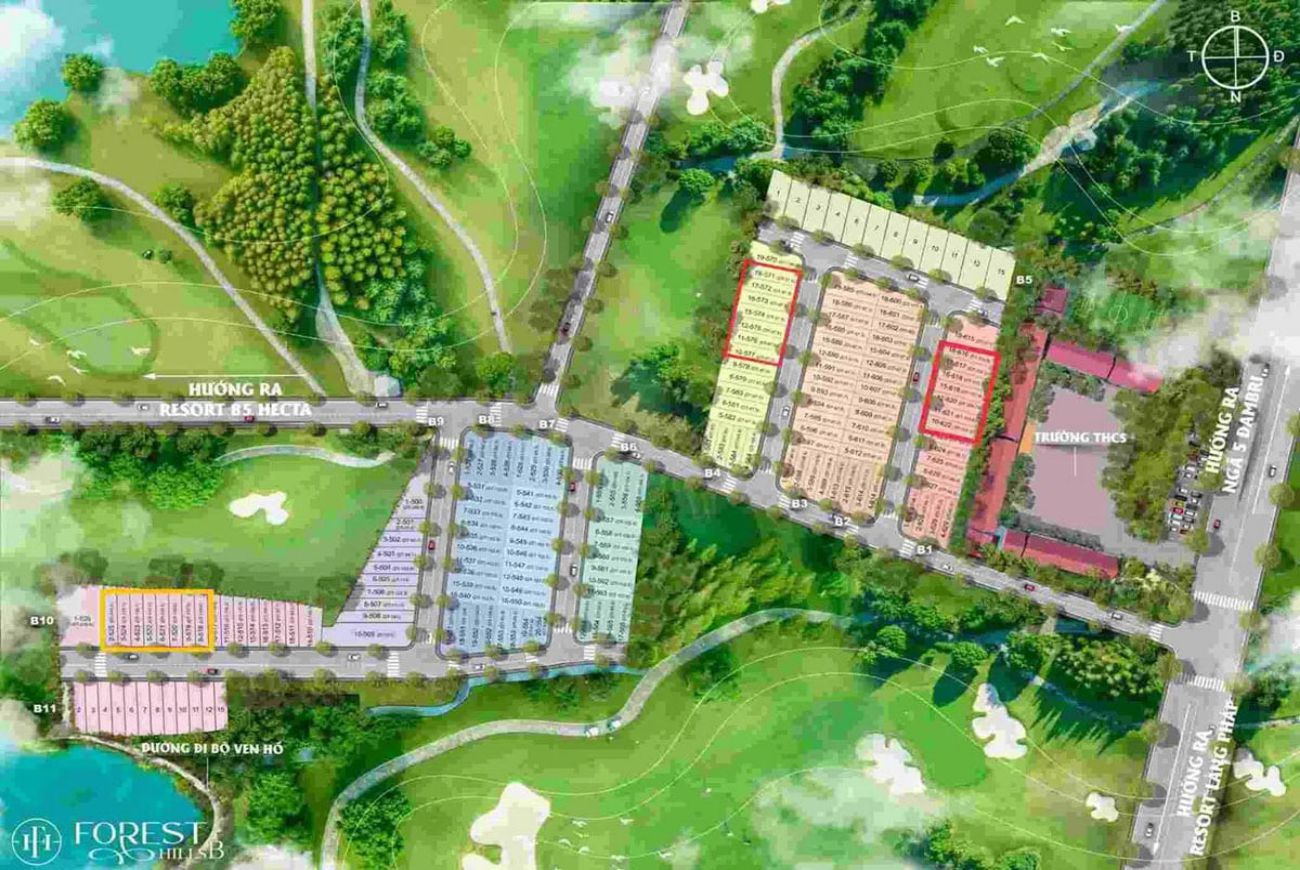 Mặt bằng Forest Hills Bảo Lộc