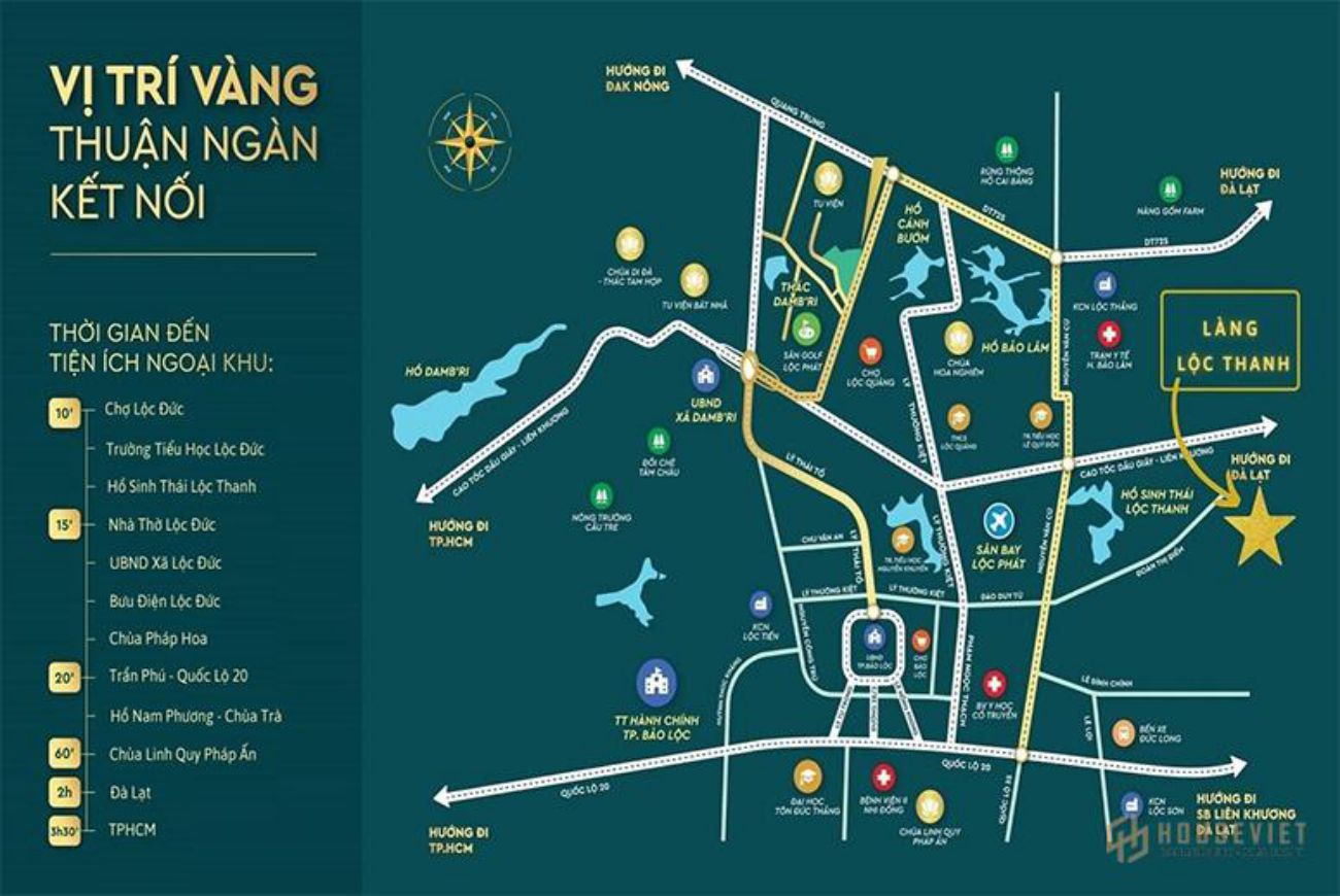 Vị trí chiến lược Làng Sinh Thái Lộc Thanh