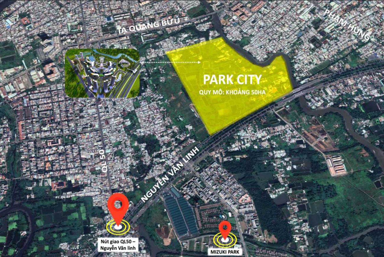Vị trí chiến lược Park City Bình Chánh