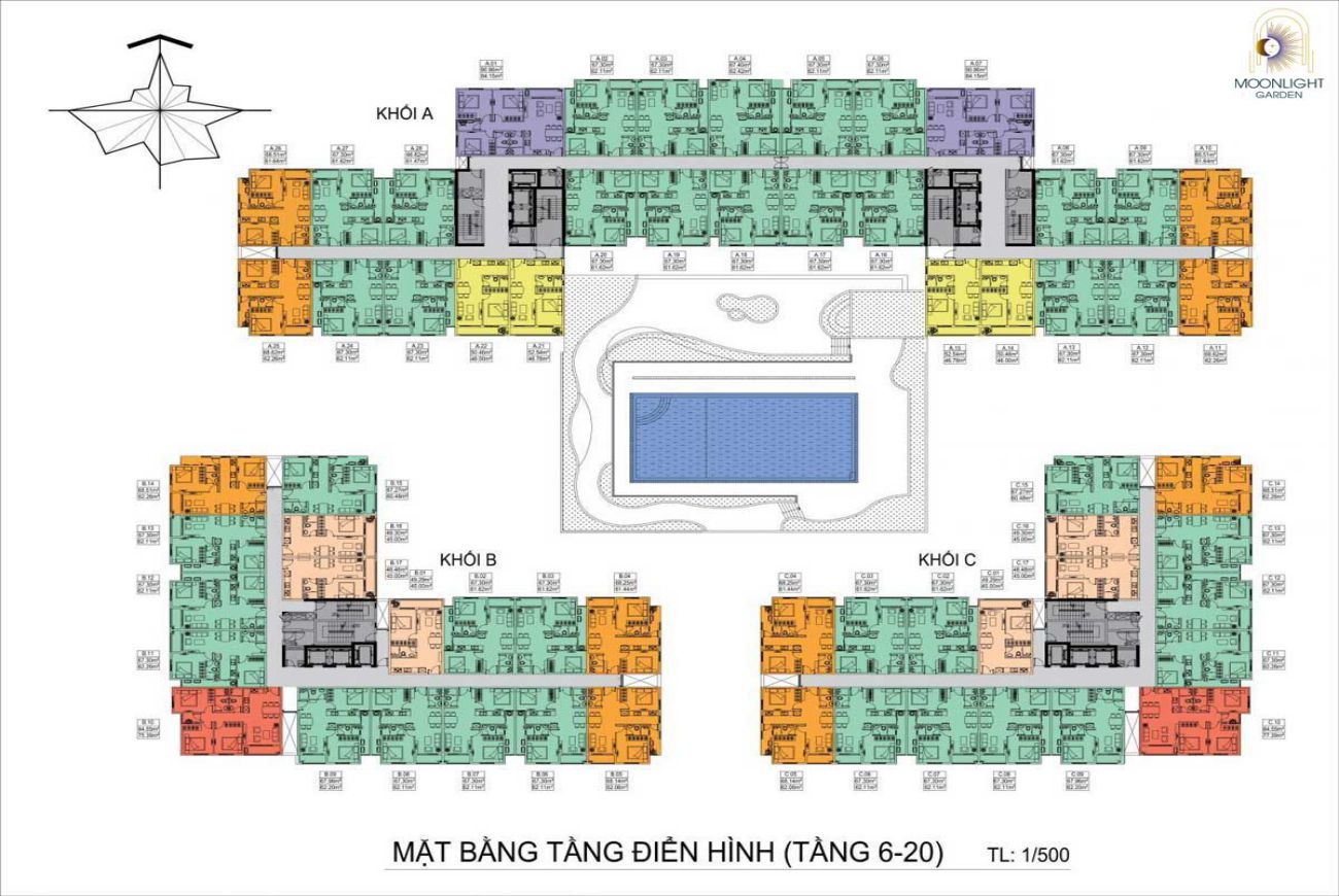 Mặt bằng tổng thể dự án Moonlight Garden Thủ Đức