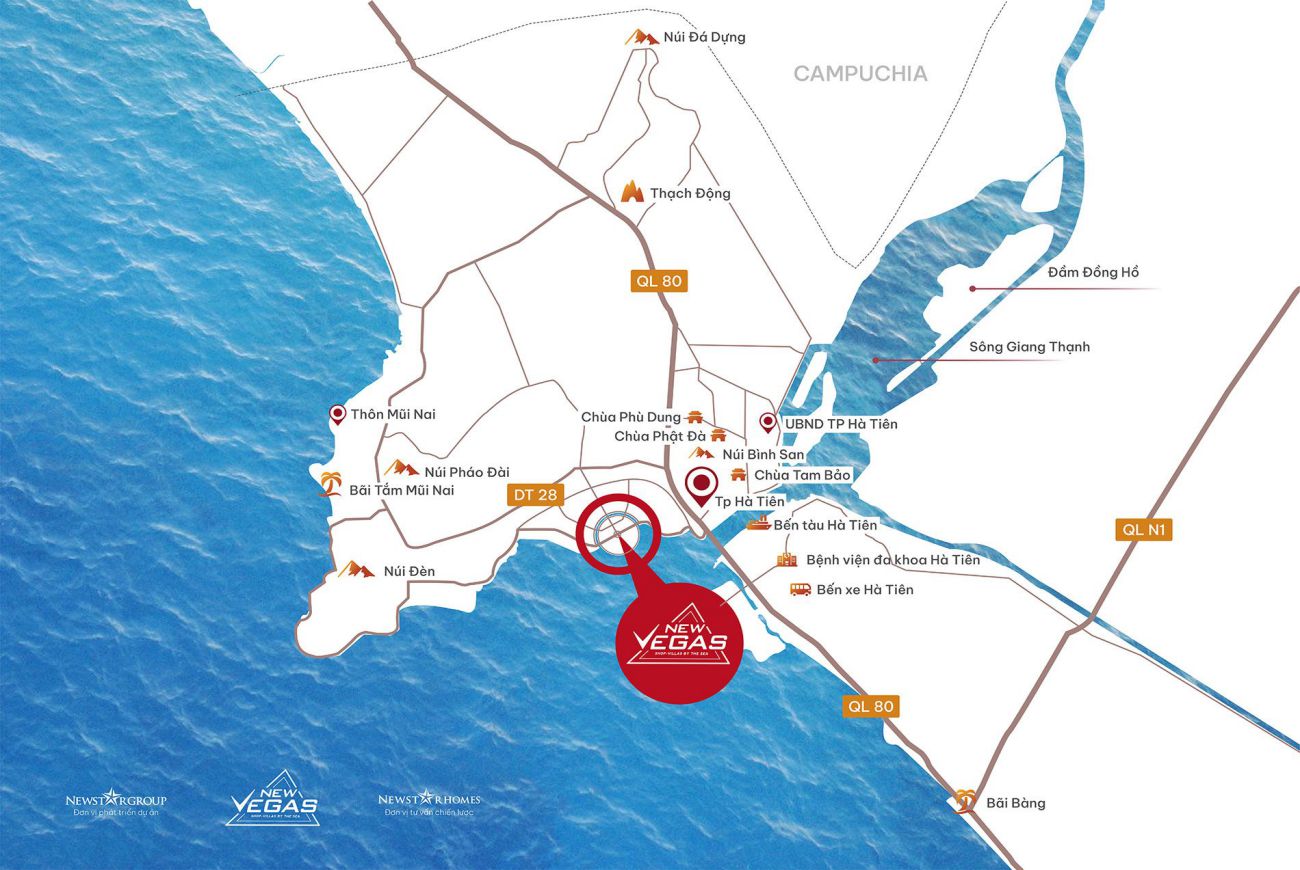 Vị trí chiến lược New Vegas Hà Tiên
