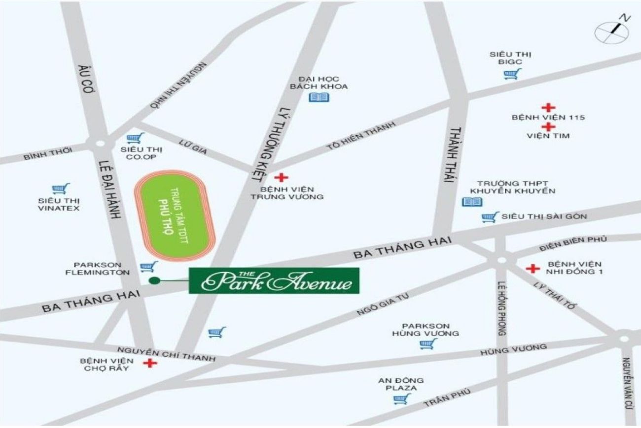 Vị trí chiến lược The Park Avenue