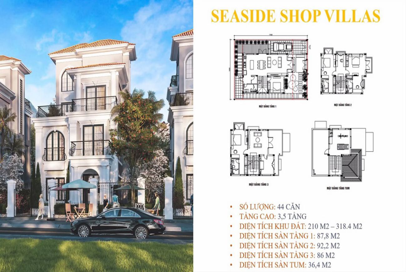 Mặt bằng Seaside Shop Villas